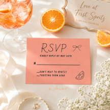Carte RSVP plate dessinée à la main
