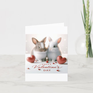 De Remerciements Carte Saint Valentin avec lapins