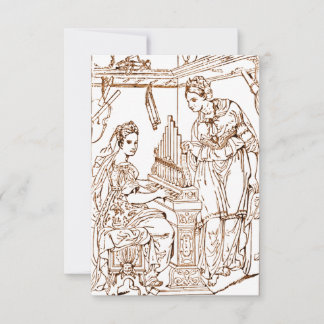 De Remerciements Carte Sainte Cécile et Catherine d'Alexandrie