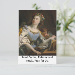 De Remerciements Carte Sainte Sainte Cécile personnalisable