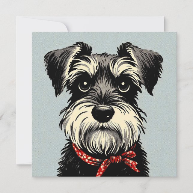 De Remerciements Carte Schnauzer (Devant)
