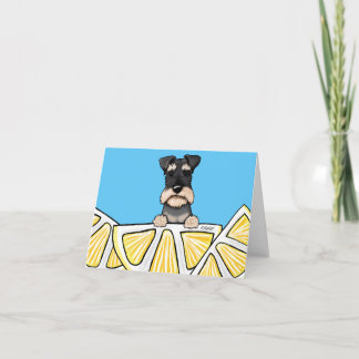 De Remerciements Carte Schnauzer KiniArt Life Lemons