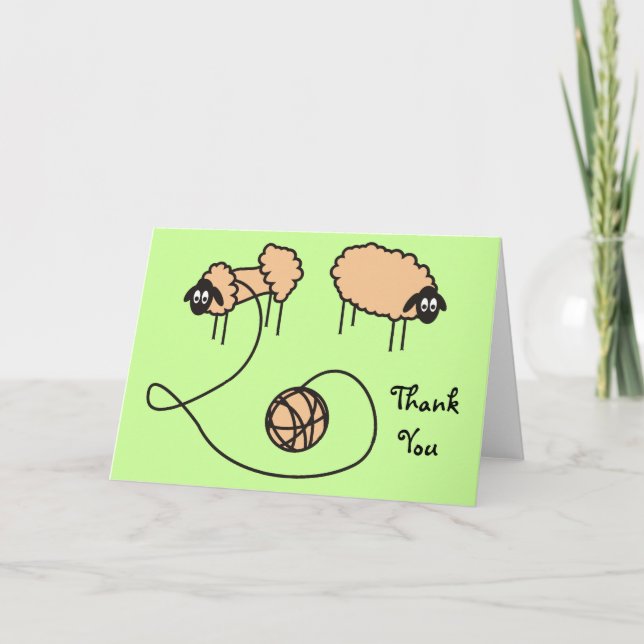 De Remerciements Carte Sheeps drôle (Devant)