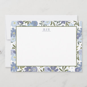 De Remerciements Carte stationnaire Monogramme Floral