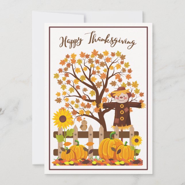 De Remerciements Carte Thanksgiving (Devant)