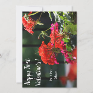 De Remerciements carte valentine florale personnalisable