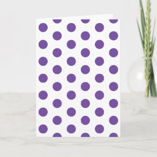 De Remerciements Carte vierge Motif Polka violet et blanc
