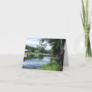 De Remerciements Carte vierge, Mountain Lake, Dock