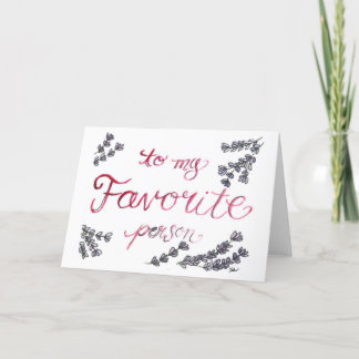 De Remerciements Carte Watercolor