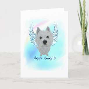 De Remerciements Carte Westie Angel Dog Pet Love Sympathy Card