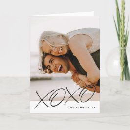 De Remerciements Carte XOXO Valentine's Day - Noir