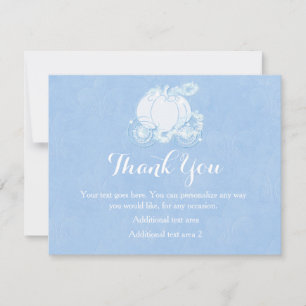De Remerciements Cendrella Blue Royal Princess Carrosse Carte