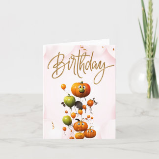 De Remerciements Citrouille Anniversaire délice : Carte Anniversair
