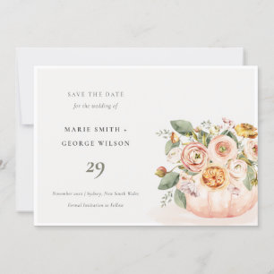 De Remerciements Citrouille rose vif Floral Enregistrer la carte Da