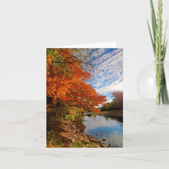 De Remerciements Couleurs d'automne blanc carte pour notes (Devant)