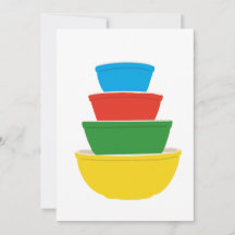 Couleurs primaires Carte pour notes Pyrex Vintage