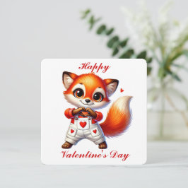 De Remerciements Cute Fox - Carte Saint Valentin