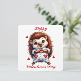 De Remerciements Cute Porcupine - Carte Saint-Valentin