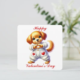 De Remerciements Cute Puppy - Carte Saint Valentin