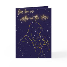 Écrit dans la carte d'amour des étoiles