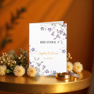 De Remerciements Élégant Floral Ses Vows carte Mariage