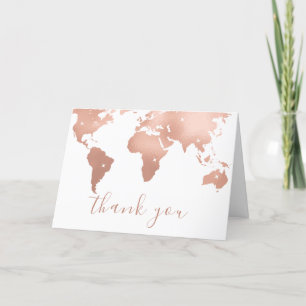 De Remerciements Elégante carte du monde Voyage aventure Baby showe