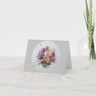 De Remerciements Élégante carte florale blanche Pois doux