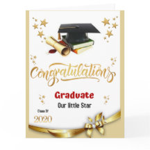 Félicitations aux diplômés Carte pliée