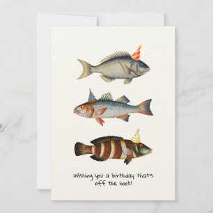 De Remerciements Fishman Fish Casquette Amusants Carte d'anniversai