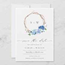 Fleur Bleu Vivant Wreath Bois Enregistrer La Carte