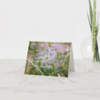 Fleur rose effilée - carte pour notes floral