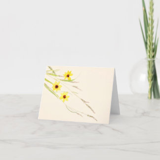 De Remerciements Fleurs sauvages sur le Carte pour notes Grand Lake