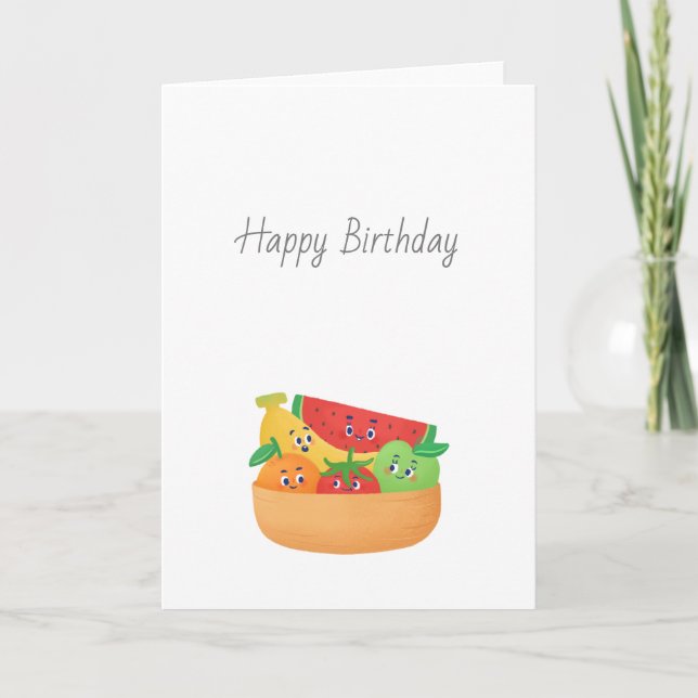 De Remerciements Fruits amusants Carte d'anniversaire (Devant)