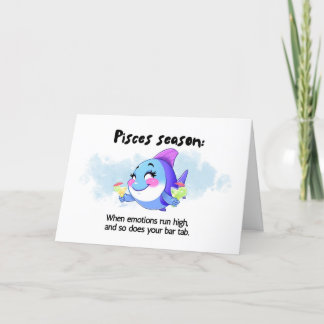 De Remerciements Funny Pisces Saison Zodiac carte d'anniversaire