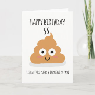 De Remerciements Funny Sarcastic Poop carte d'anniversaire