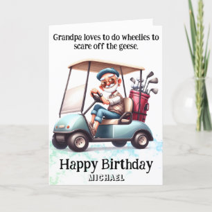 De Remerciements *~* Funny Vieux Golf Panier Homme - Carte d'annive