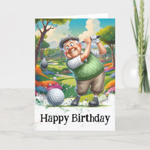 De Remerciements *~* Golf AP94 Senior Man Funny Humour Carte d'anni