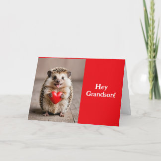 DE REMERCIEMENTS GRANDSON HEDGEHOG VALENTINE CARTE