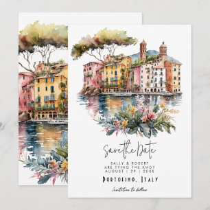 De Remerciements Italie Riviera Portofino enregistrer la carte date
