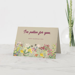 De Remerciements J'ai du pollen pour toi Carte Saint Valentin