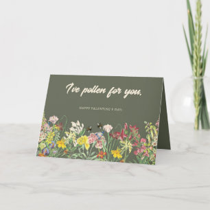 De Remerciements J'ai du pollen pour toi Carte Saint Valentin