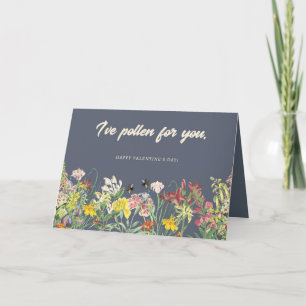 De Remerciements J'ai du pollen pour toi Carte Saint Valentin