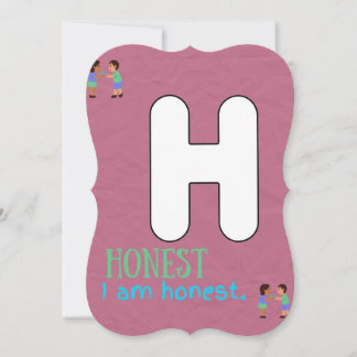 DE REMERCIEMENTS JE SUIS ALPHABET H CARTE D'AFFIRMATION POUR ENFANT