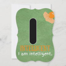 JE SUIS ALPHABET J'AFFIRME LA CARTE POUR ENFANTS