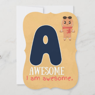DE REMERCIEMENTS JE SUIS ALPHABET UNE CARTE D'AFFIRMATION POUR ENFA