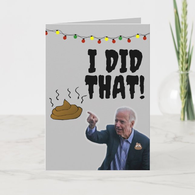 DE REMERCIEMENTS JOE BIDEN J'AI FAIT CETTE CARTE POOP NOËL (Devant)
