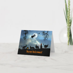 De Remerciements Jolie carte d'Halloween Chat Noir