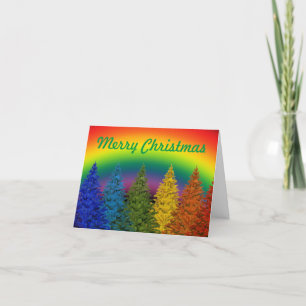 De Remerciements Joyeuse carte arc-en-ciel Noël