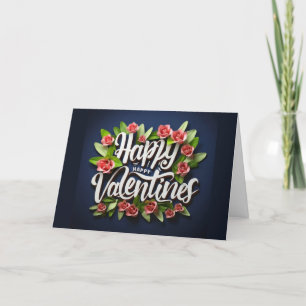 De Remerciements Joyeuse carte Valentine marine carte amour fleurs