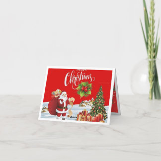 De Remerciements joyeux carte noël